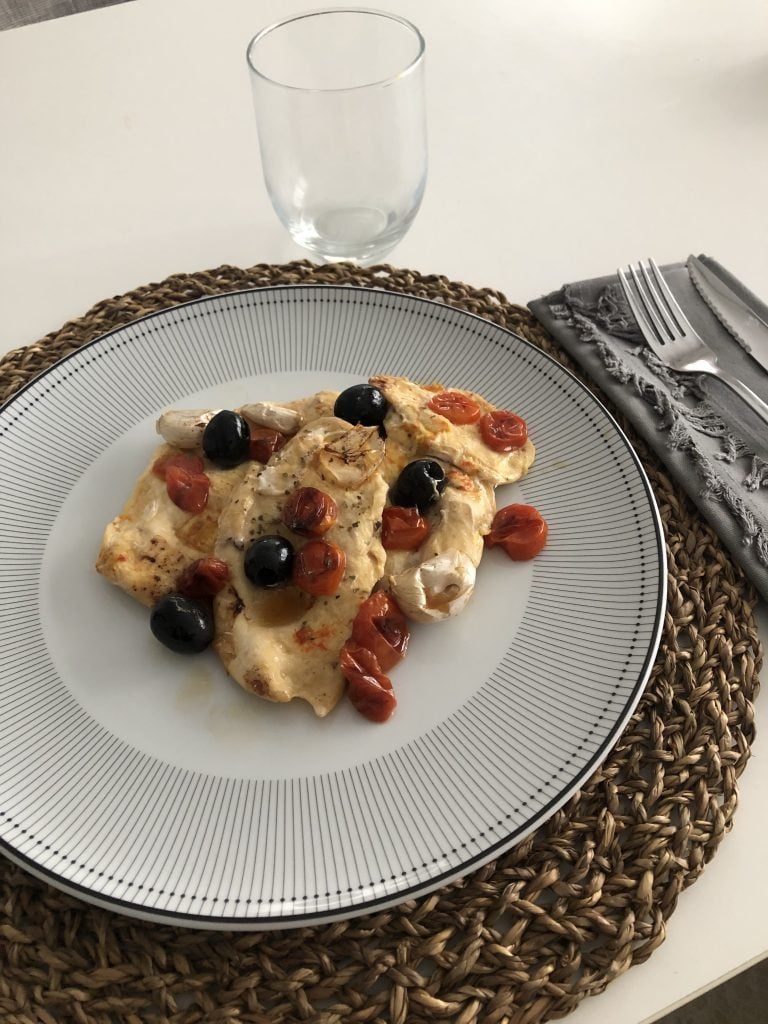 filetes finos de pechuga de pollo al horno
