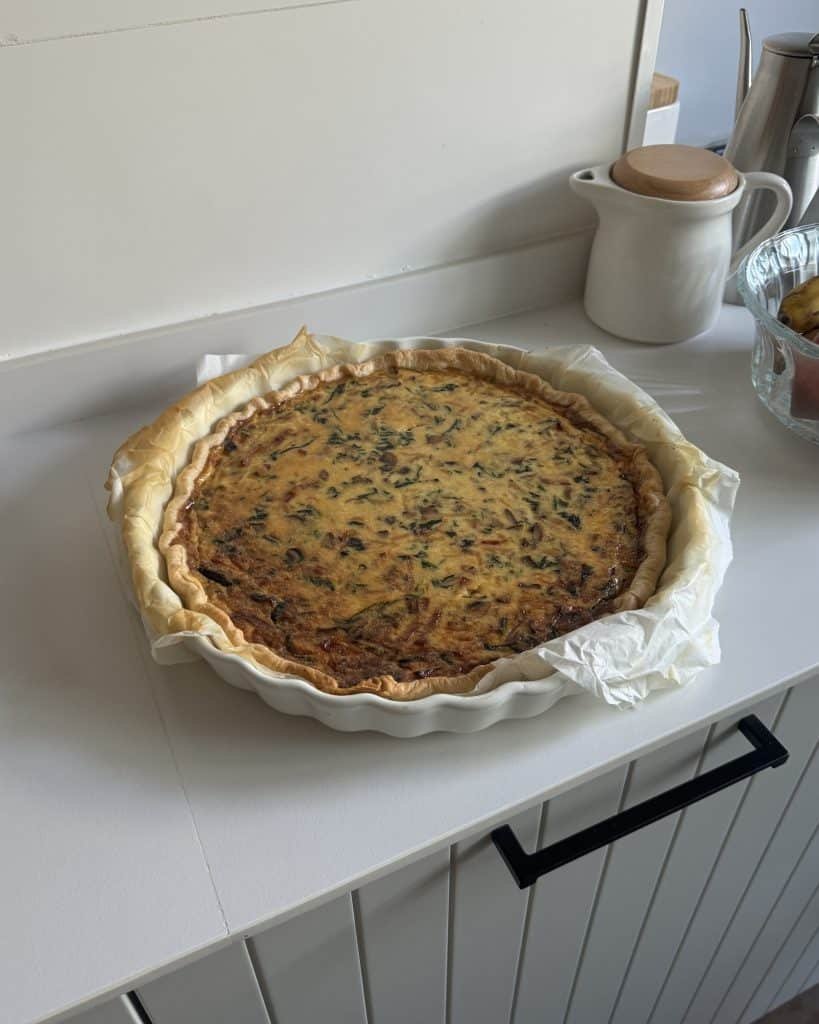 quiche de bacon y queso